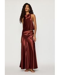 Bardot - Toni Cowl-Neck Satin Top - Lyst
