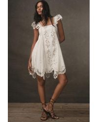 Forever That Girl - Square-neck Asymmetrical Lace Mini Dress - Lyst