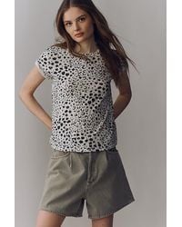 Pilcro - The Bennie Slim Crew Neck Cotton-Slub T-Shirt By - Lyst