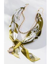 By Anthropologie - Double-Chain Charmed Scarf Necklace - Lyst