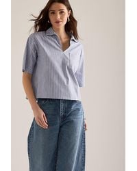 SELECTED - Romie V-Neck Short-Sleeve Shirt - Lyst