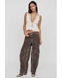Pilcro - Aero Corduroy Wide-Leg Cargo Pants By - Lyst
