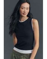 Maeve - Cotton Thick-Strap Tank Top - Lyst