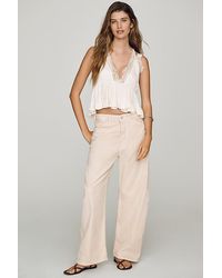 Pilcro - The Kayden Cord Mid-Rise Barrel Trousers By - Lyst