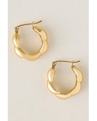By Anthropologie - Water-Resistant Twisted Hoop Earrings - Lyst