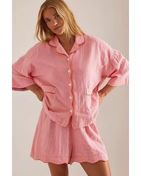 TBCo - Short Scallop-Trim Pyjama Set - Lyst