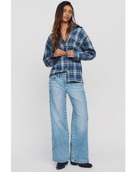 Pilcro - Esme Mid-Rise Wide-Leg Grommet Jeans - Lyst
