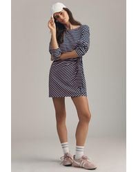 Daily Practice - Striped Long-Sleeve Mini Dress - Lyst