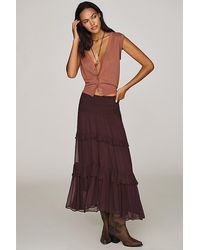 By Anthropologie - Tiered Balkans Maxi Skirt - Lyst