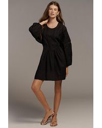 By Anthropologie - Half-Sleeve Deco Mini Swing Dress - Lyst