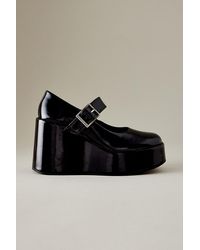 Charles & Keith - Patent Mary Jane Platform Wedges - Lyst