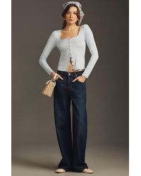 Maeve - Square-neck Button-front Top - Lyst