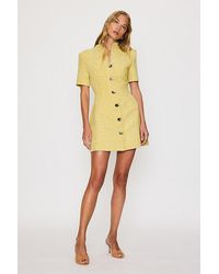 Odd Muse - Boucle Button-Front Mini Dress - Lyst
