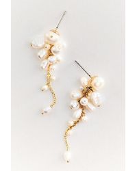 By Anthropologie - Pearl Cluster Drop Earrings - Lyst