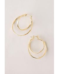 Anthropologie - Twist Hoop Earrings - Lyst