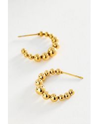 By Anthropologie - Water-Resistant Bauble Hoop Earrings - Lyst