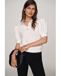 Maeve - Puff-Sleeve Collared Top - Lyst