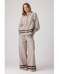 Damson Madder - Izzy Stripe Long Pyjama Set - Lyst