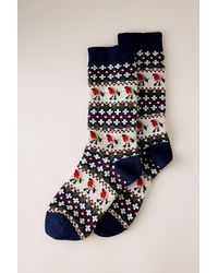 Barbour - Robin Fair Isle Wool-Blend Socks - Lyst