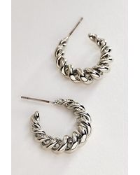 By Anthropologie - Spiral Hoop Earrings - Lyst