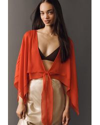 By Anthropologie - Sheer Layered Poncho - Lyst