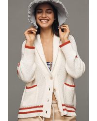 Maeve - Shawl Collar American Flag Cardigan - Lyst