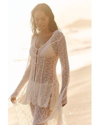 Celandine - Lacy Sheer Long-Sleeve Top - Lyst