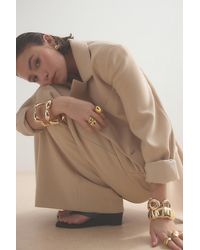 By Anthropologie - Hammered Double-Stone Ring - Lyst