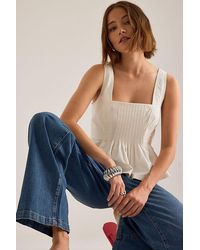 PAIGE - Anessa Patch Pocket Wide-Leg Jeans - Lyst
