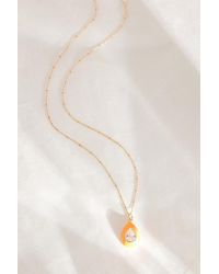 Anthropologie - Gold-plated Colourful Crystal Teardrop Pendant Necklace - Lyst