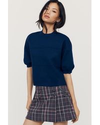 Maeve - Puff-Sleeve Knit Top - Lyst