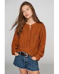 Pilcro - 100% Cotton Ruffle Blouse - Lyst