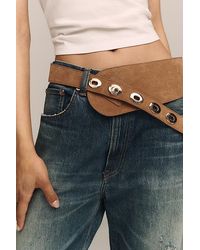 By Anthropologie - Asymmetric Low-Slung Suede Belt - Lyst