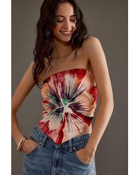 Anthropologie - Floral Strapless Scarf Top - Lyst