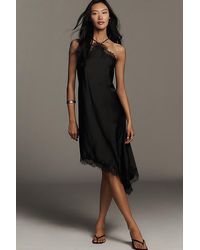 By Anthropologie - Asymmetric Halter Lace Midi Dress - Lyst