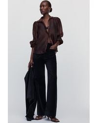 Maeve - The Colette Full-Length Velvet Trousers By - Lyst