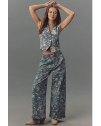 Pilcro - The Leon Double Hem High-Rise Barrel Jeans By Floral Edition - Lyst