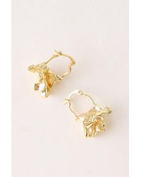 By Anthropologie - Hammered Hoop Earrings - Lyst