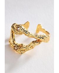 By Anthropologie - Crystal Bezel Ring - Lyst