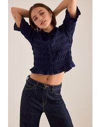 Maeve - Ruffle Button-Front Top - Lyst
