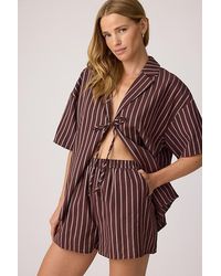 4th & Reckless - Lara Stripe Shorts - Lyst