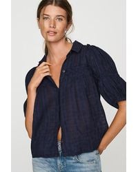 Pilcro - Puff-Sleeve Swing Blouse - Lyst