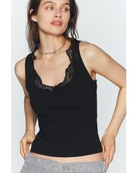 Maeve - Lace V-Neck Tank Top - Lyst