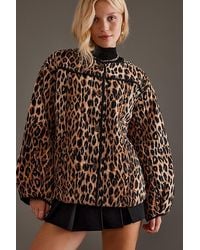 Damson Madder - Macy Leopard Quilted Jacket - Lyst