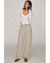 Pilcro - The Kayden High-Rise Full Length Carpenter Barrel Trousers By - Lyst