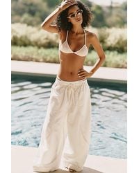 Celandine - Cotton-Linen Barrel Leg Trousers - Lyst
