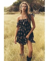 By Anthropologie - The Peregrine Square-Neck Mini Dress - Lyst
