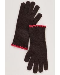 Maeve - Solid Ribbed Knit Gloves - Lyst