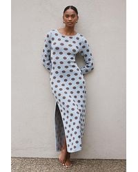 Celandine - Textured Knit Long-Sleeve Midi Dress - Lyst