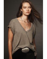 Pilcro - The Jordyn Perfect Oversized Cotton-Slub T-Shirt By V-Neck Edition - Lyst